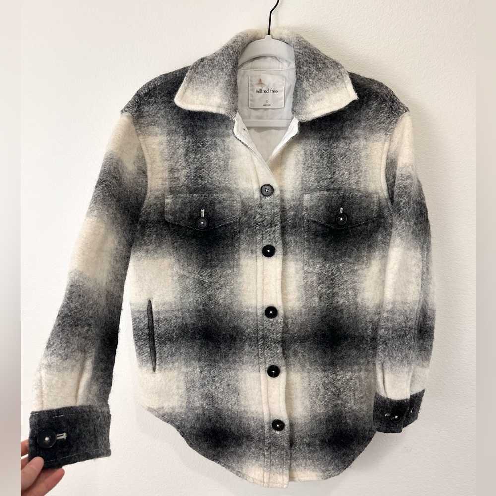 Wilfred Free Ganna Wool-Blend Plaid Jacket – Size Small